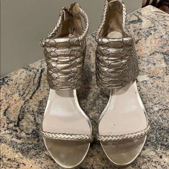 Cole Haan Snake Pattern Leather Sandals - Picture 1 of 8